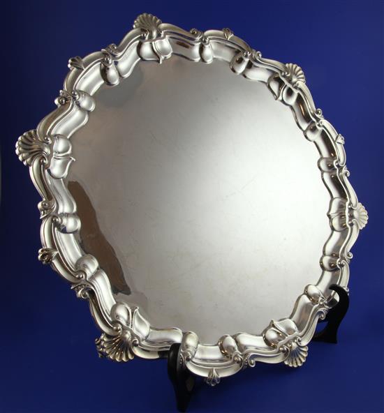 A George V silver salver, 17.5 in.